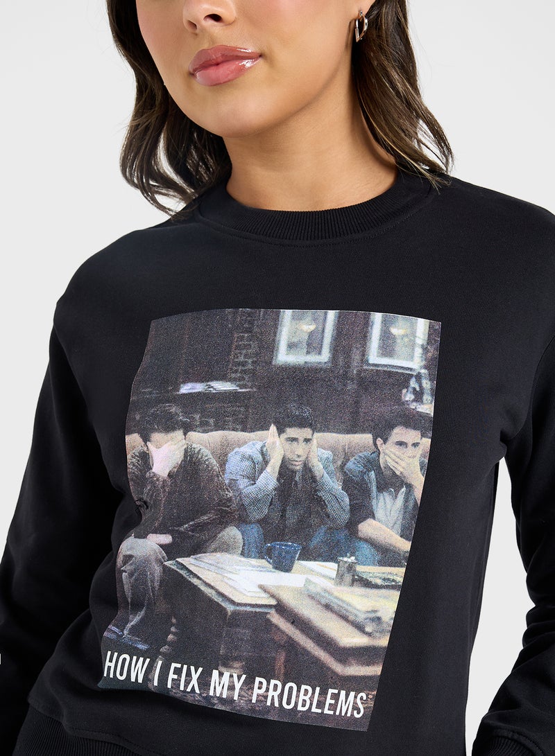 نا-كد سويت شيرت بطبعة جرافيك - Image 3