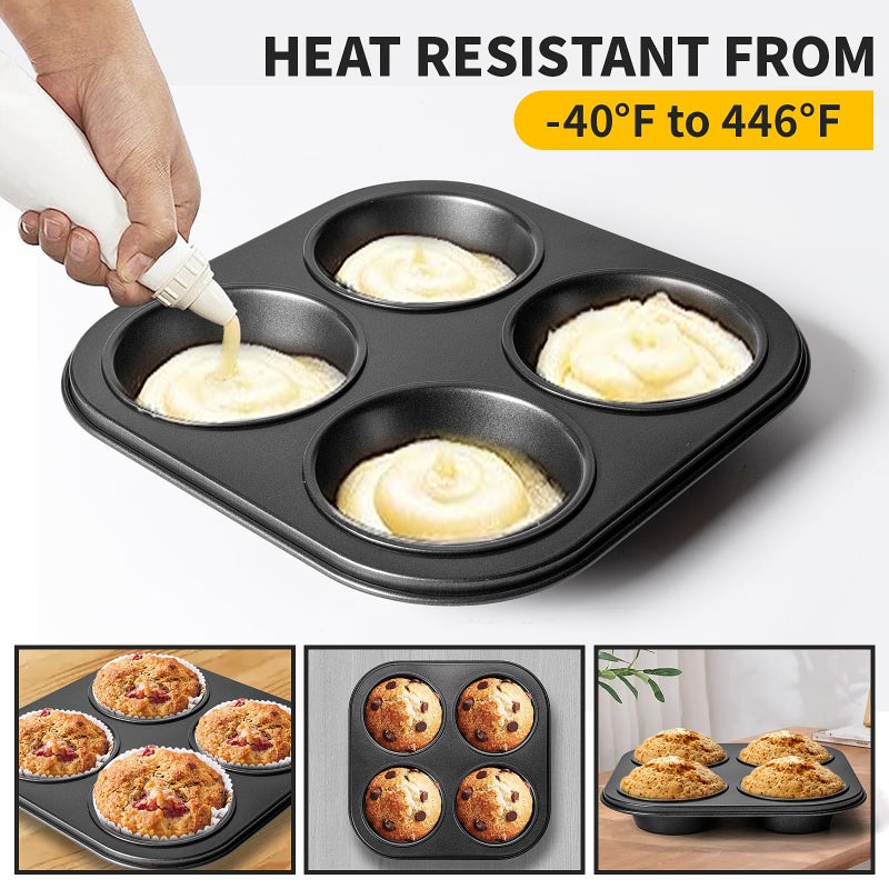 Yomvzake Air Fryer Muffin Pan 2 Pack Cupcake Molds For Air Fryer Toaster Oven Nonstick Cupcake Baking Pan For Counter Top Oven Small Oven - Image 5