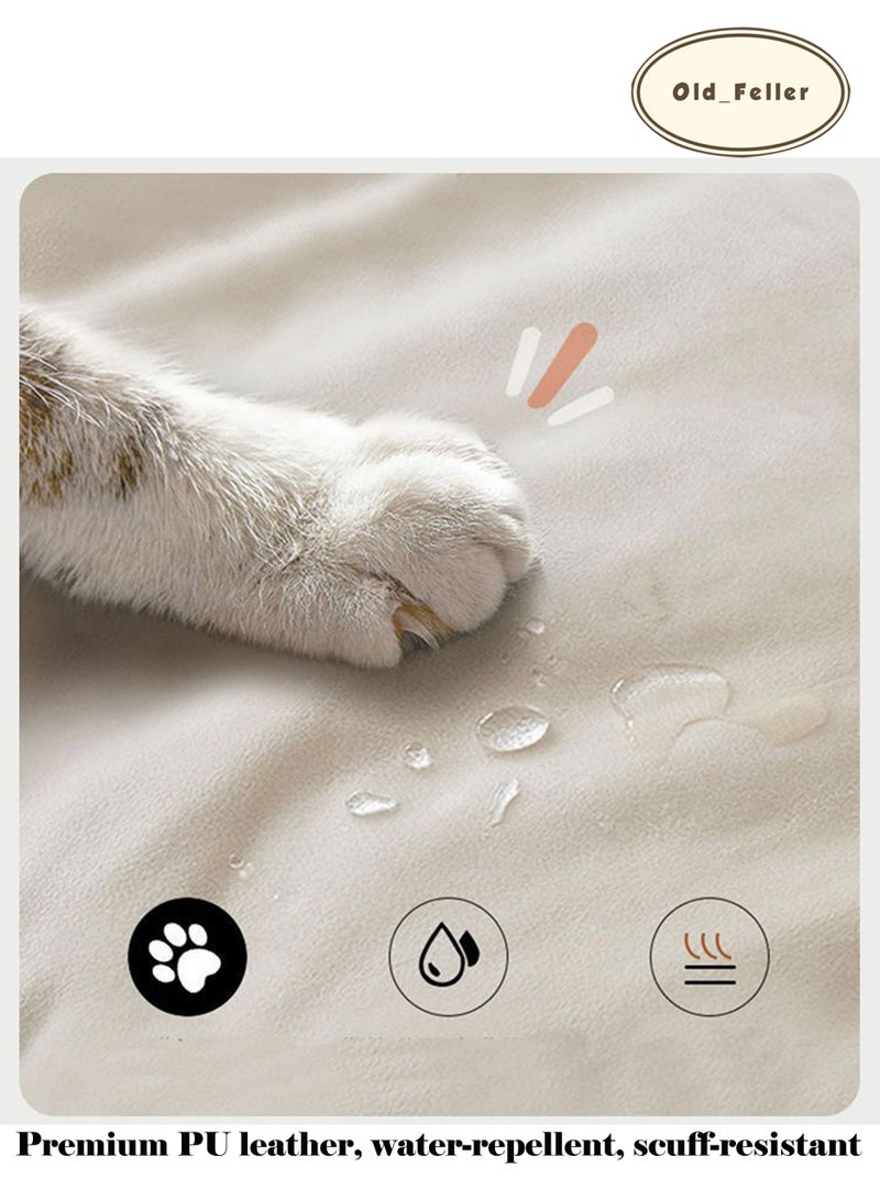 Old_Feller Bauhaus-Style Vintage Lounge Chair Premium Stain-Resistant PU Leather, Reinforced Chrome-Plated Base & Soft Cushioning, Ideal for Living Room/Balcony/Study/Bedroom(Brown) - Image 3