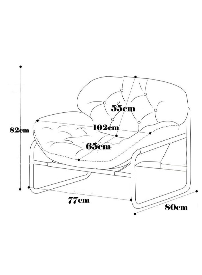 Old_Feller Bauhaus-Style Vintage Lounge Chair Premium Stain-Resistant PU Leather, Reinforced Chrome-Plated Base & Soft Cushioning, Ideal for Living Room/Balcony/Study/Bedroom(Brown) - Image 4