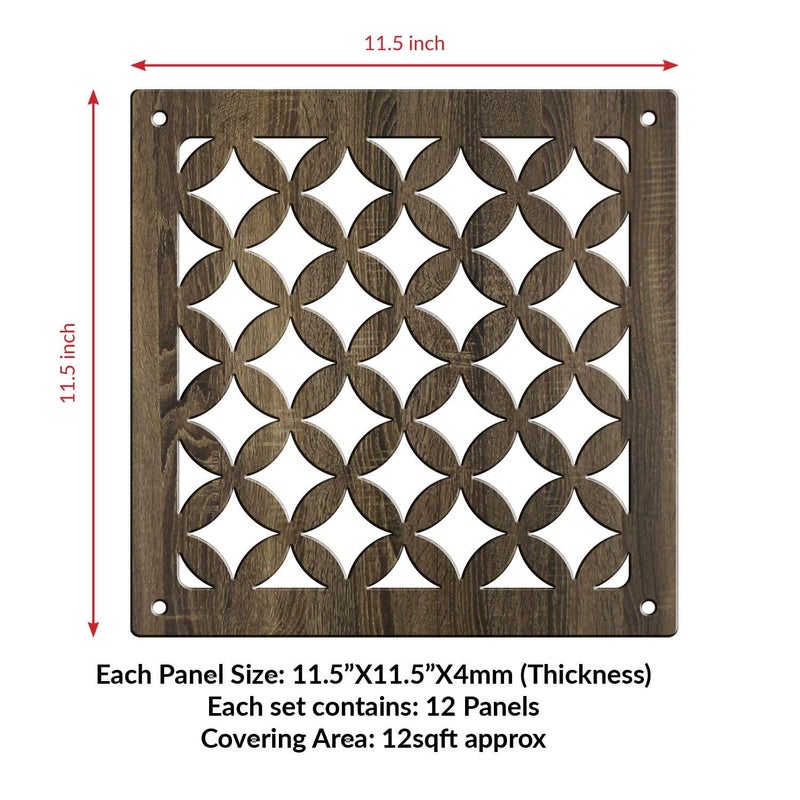 Random فاصل غرف خشبي عشوائي مع 12 لوحة مع موصلات خطاف مثالي لغرفة المعيشة أو المكتب أو المعبد أو ديكور المنزل RSD8150 - Image 4