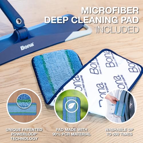 Bona Microfiber Pad 3-Pack includes Dusting, Cleaning, and Deep Cleaning Pad, for Hardwood and Multi-Surface Floors, fits Bona Family of Mops - Image 4
