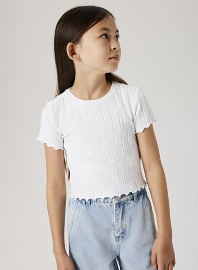 NAME IT Girls White Noos Top - Image 1