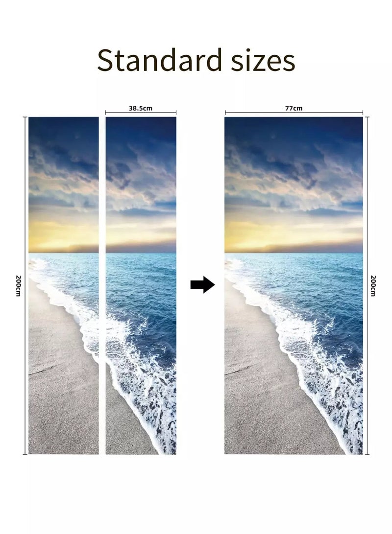 ملصق باب مطبوع عليه بحر  - Image 4