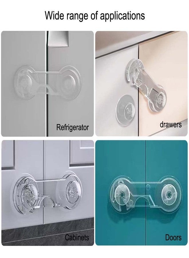 VORTINIOUS Cabinet Door Locks for Baby Proof and Child Safety,Baby Locks,Fridge Locks for Kids,Cabinet Locks with Adhesive for Drawer Cupboards Pantry Door Oven Closet and Pantry, Childproof Door Latch (10 Pack) - Image 4