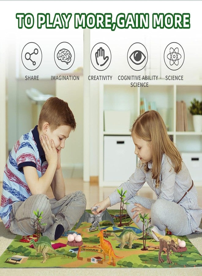 De-Lite 2026 Dinosaur Park Play Set 42 Pieces w/ Mat & Storage Bag, Action Figures, PVC Anime Movable Collectible Model Statue Toys-Special Edition - Image 3