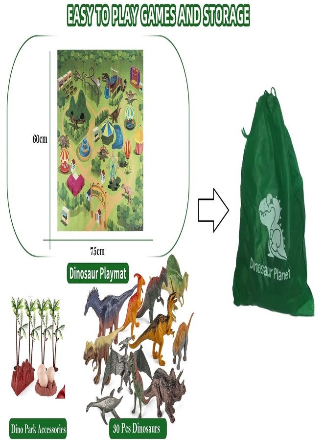 De-Lite 2026 Dinosaur Park Play Set 42 Pieces w/ Mat & Storage Bag, Action Figures, PVC Anime Movable Collectible Model Statue Toys-Special Edition - Image 2