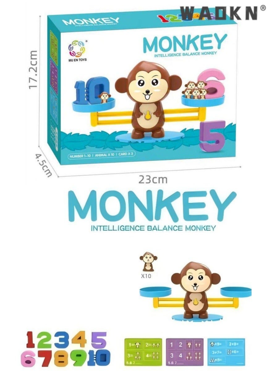 WAOKN Monkey Balance Counting Cool Math Games,Weighing Scale Montessori ...