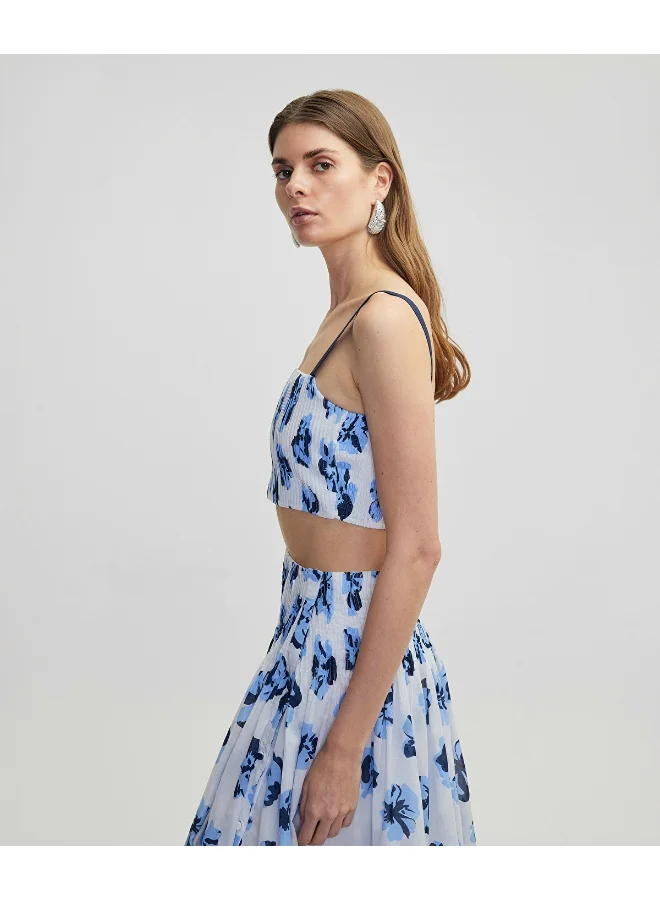 Ipekyol Floral Print Cropped Top