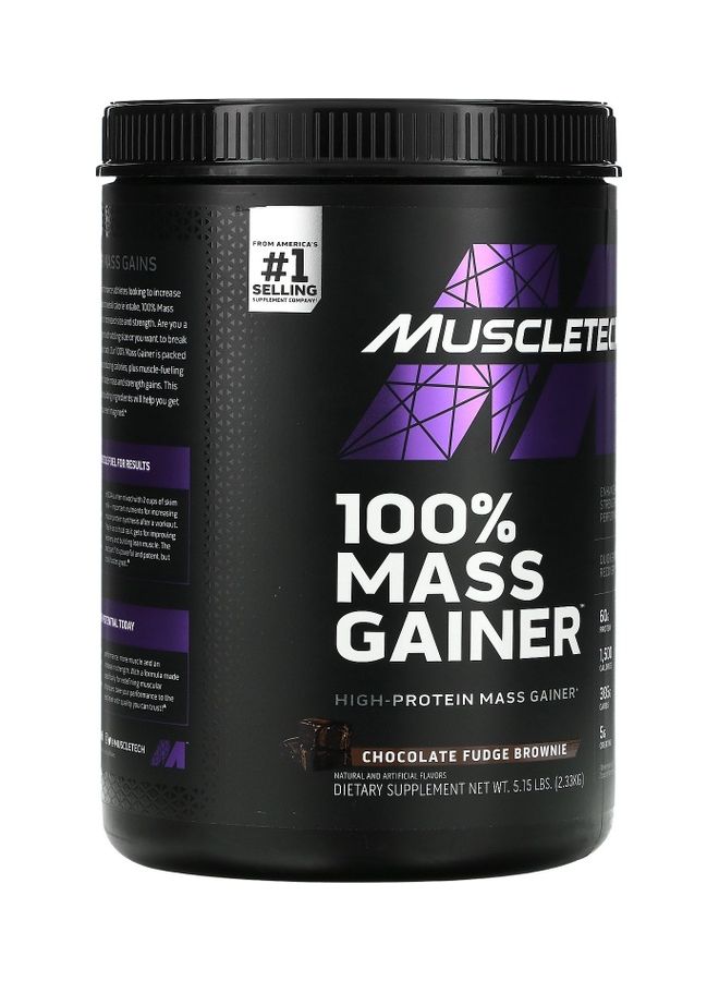 MuscleTech 100% Mass Gainer Chocolate Fudge Brownie - Image 3