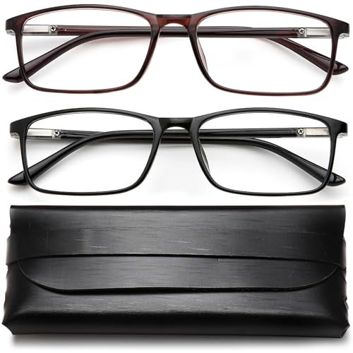YTDBNS Professional Reading Glasses for Men/Women, Blue Light Blocking Computer Readers with Spring Hinges for Glare and UV Protection - Image 1