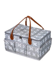 Arabest Baby Diaper Caddy Bag With Zipper Lid And Leather Handle  - Image 2