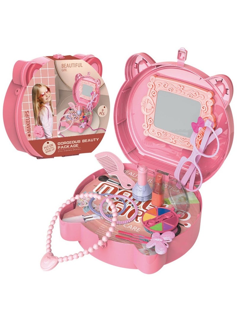 Kids Girls Makeup Kit, Pretend Makeup Toy Set, Princess Play Makeup Kit with Makeup Case, Girls Toys, Crossbody Makeup Bag Toys - Image 1