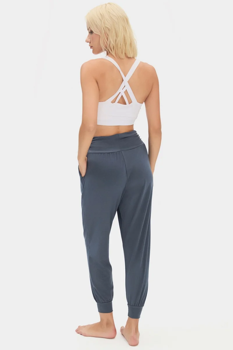 JUNE Women's Beige High Waist Jogger Sweatpants