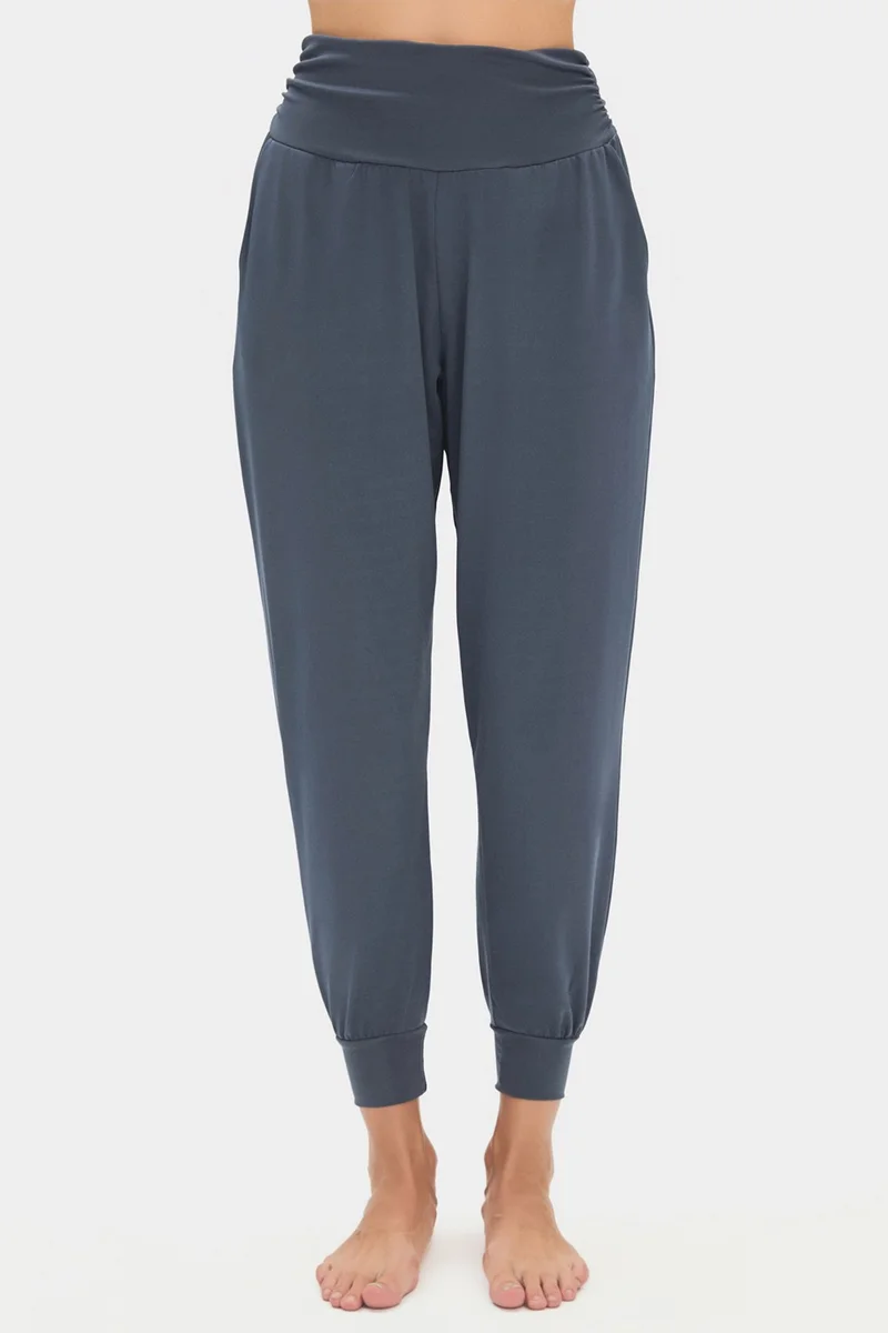 JUNE Women's Beige High Waist Jogger Sweatpants