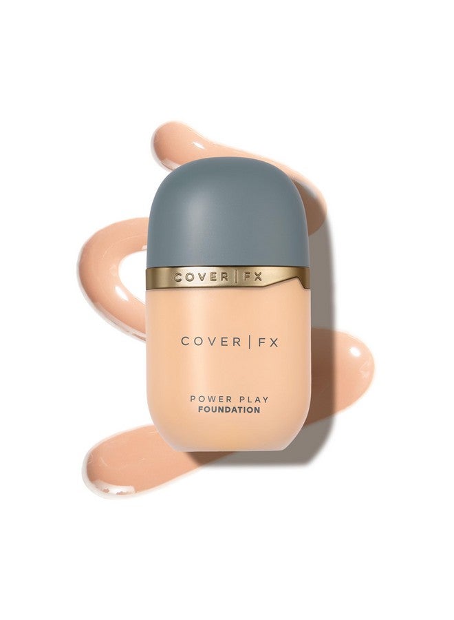 COVER FX Power Play Foundation - Shade F2 - Buildable Full Coverage - Waterproof Sweat-Proof Transfer-Proof - Natural Matte Finish - All Skin Types - Image 1