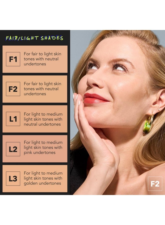 COVER FX Power Play Foundation - Shade F2 - Buildable Full Coverage - Waterproof Sweat-Proof Transfer-Proof - Natural Matte Finish - All Skin Types - Image 3