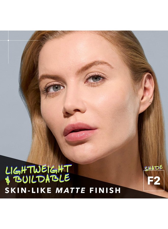 COVER FX Power Play Foundation - Shade F2 - Buildable Full Coverage - Waterproof Sweat-Proof Transfer-Proof - Natural Matte Finish - All Skin Types - Image 2