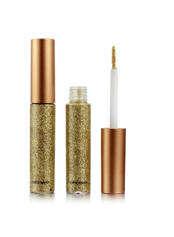 DekRion Glitter Eyeliner,Gold Giltter Eyeliner, Long-lasting Waterproof Eyeliner Eye Glitter Makeup, Silver, Gold, Pink Green High-pigmented Colorful Glitter Eyeliner Liquid - Image 1