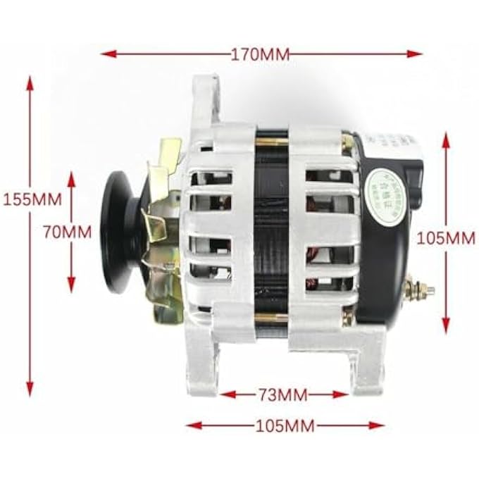OLONETO 1500W Permanent Magnet Brushless Generator 110/220V High-Power Pulley Alternator, Pure Copper Wire Core, Stable Voltage For Household Use(Silver 220V) - Image 4