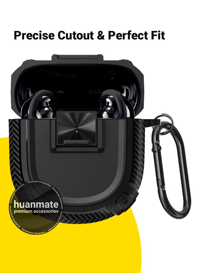 huanmate Bose QuietComfort Ultra Shockproof Protection Case Cover - Black - Lightweight, Stylish Design, Accurate Cut-outs - Easy to Install & Remove - Durable Shield for Your Bose QuietComfort Ultra  - Image 2