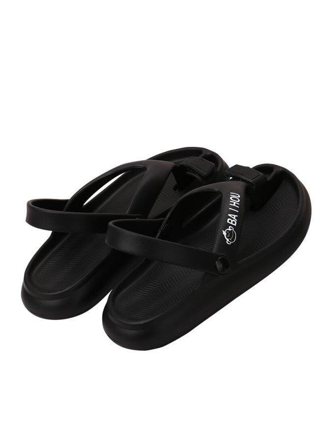 Baihou White Monkey Corrective Big Toe Sandals, Bunions Correction Functional Split-toe Slippers, G-01 Black Size 35-36 - Image 3