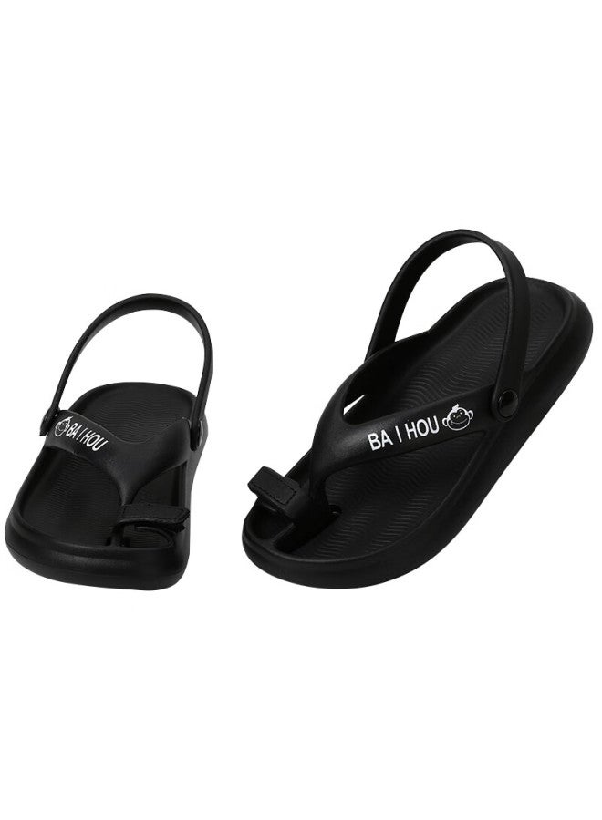 Baihou White Monkey Corrective Big Toe Sandals, Bunions Correction Functional Split-toe Slippers, G-01 Black Size 35-36 - Image 2