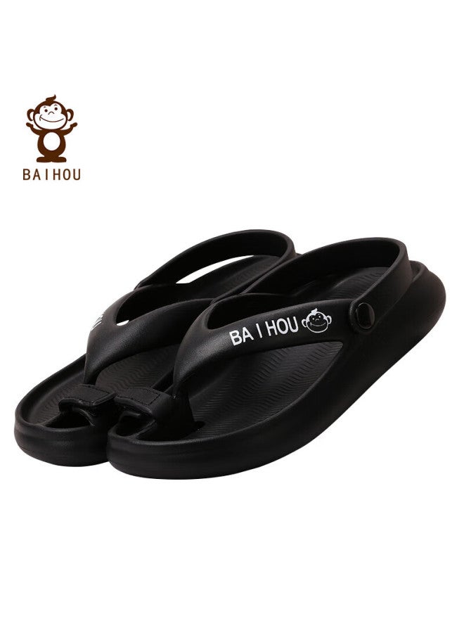Baihou White Monkey Corrective Big Toe Sandals, Bunions Correction Functional Split-toe Slippers, G-01 Black Size 35-36 - Image 1