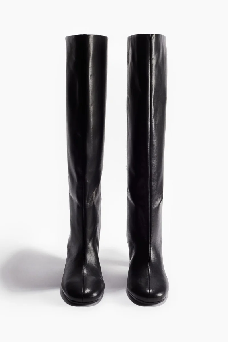 H&M Knee-High Leather Boots