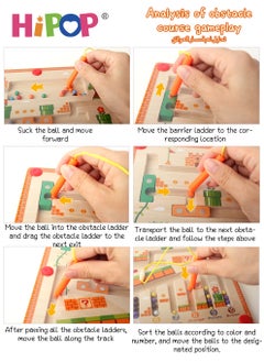 HIPOP Early Education Toys,Magnetic Advanced Maze,for Kid's Thinking Exercise and Digital Learning,Toddler's Logical Thinking Games  - Image 3