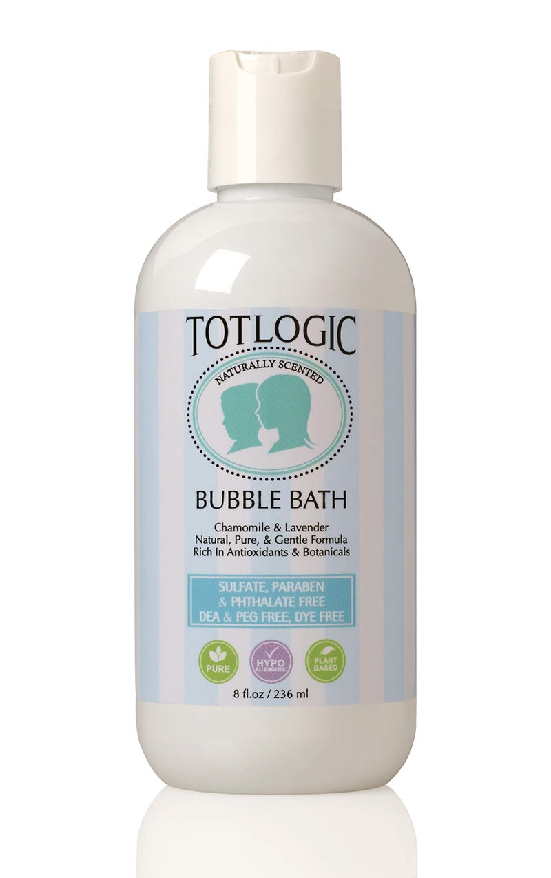 TotLogic Sulfate Free Bubble Bath 8 oz Original Scent Gentle Hypoallergenic Rich in Antioxidants Botanicals No Parabens No Phthalates No Sulfates