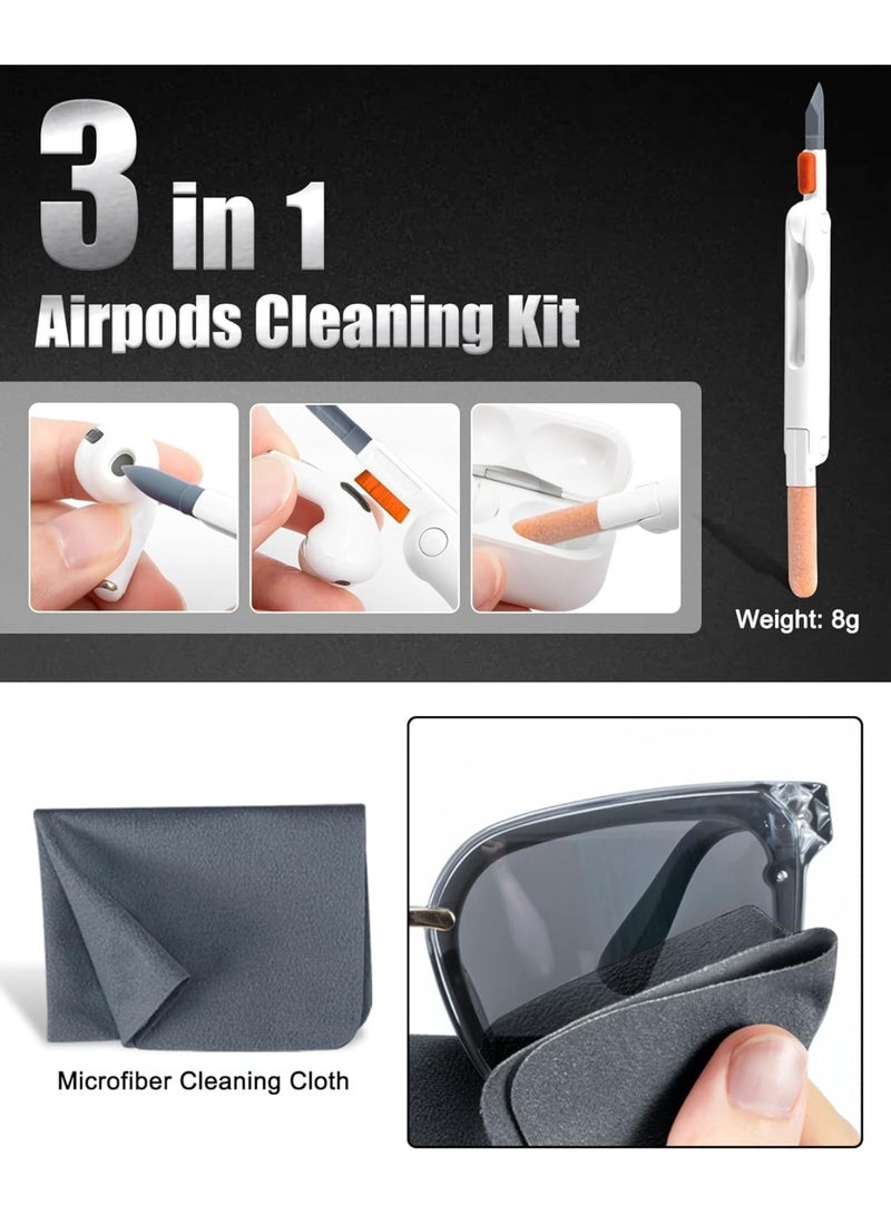 مجموعة تنظيف شاشة لوحة المفاتيح للكمبيوتر المحمول ، أداة فرشاة نظيفة إلكترونية 25 في 1 لـ iPhone Airpod ، جهاز الكمبيوتر iPad MacBook PC TV Monitor ، جهاز فرشاة نظيفة إلكترونية لكاميرا سماعة الأذن - Image 5