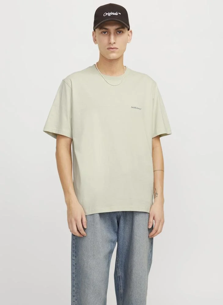 JACK & JONES Jorsplit Logo Crew Neck T-Shrt