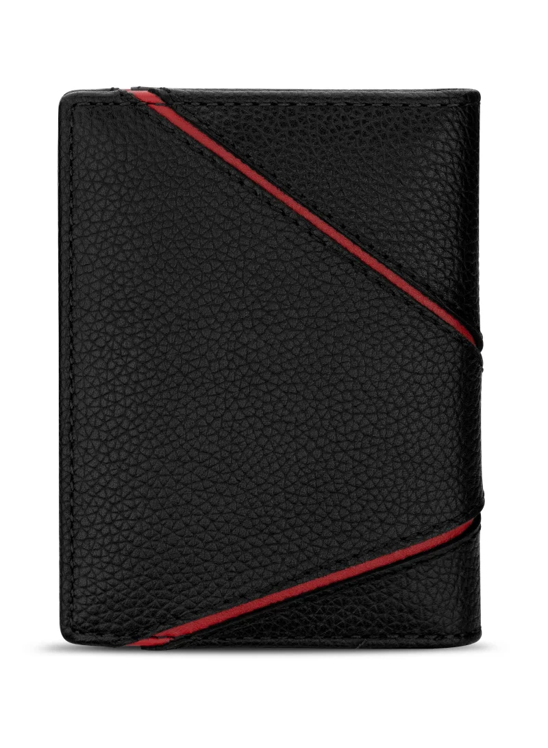 دوكاتي كورس Ducati Corse Vittoria Black Genuine Leather Card Holder For Men - DTLGD2200701