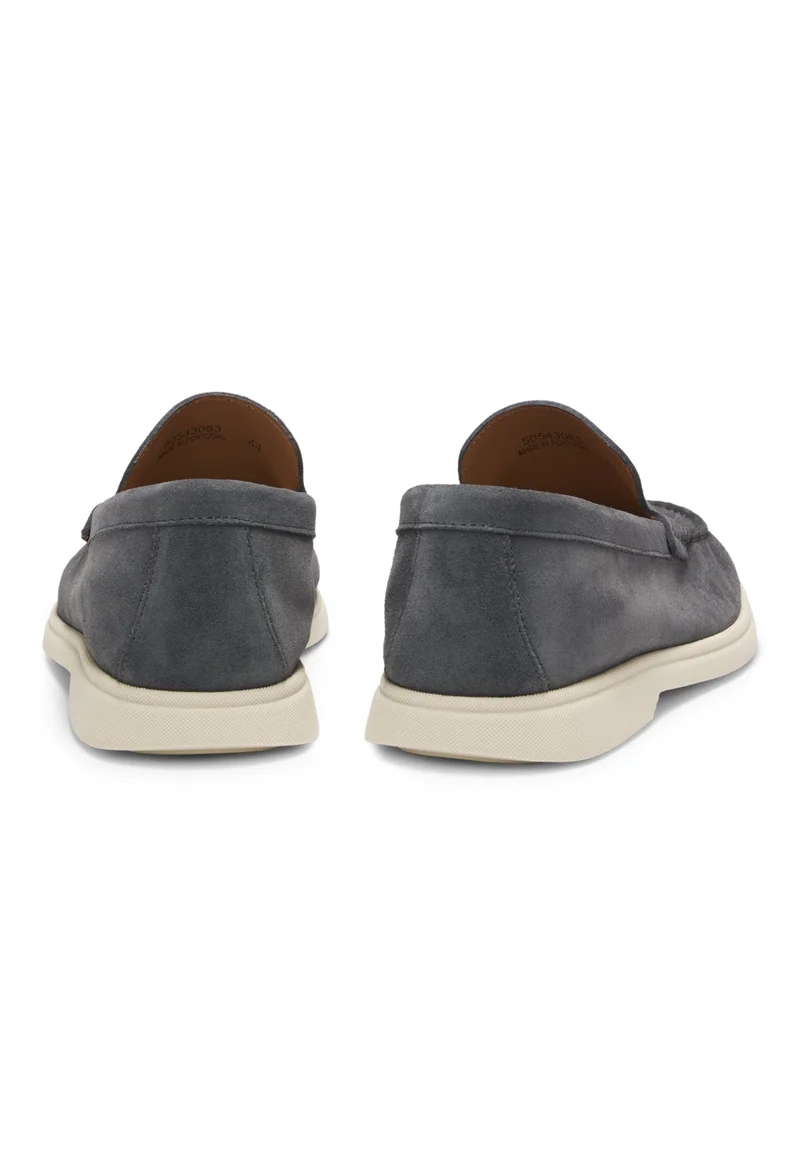 بوس Suede loafers with debossed logo