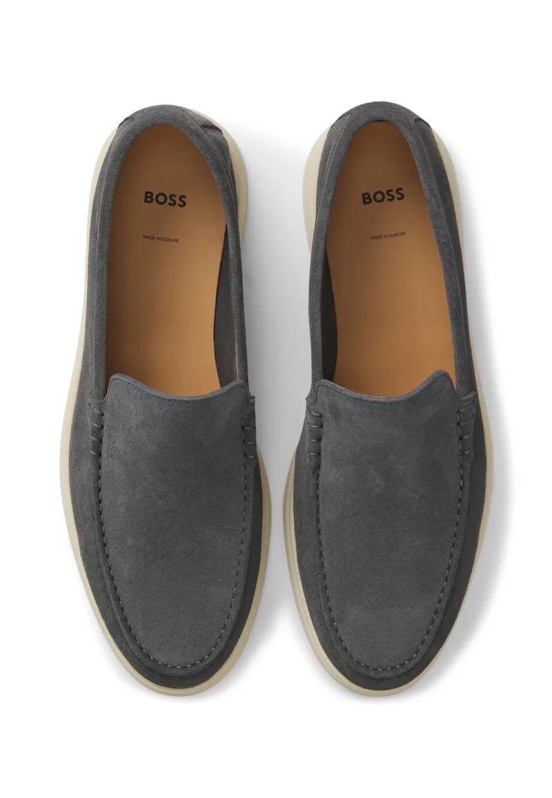 BOSS  Suede loafers with debossed logo for Men | Best Price UAE