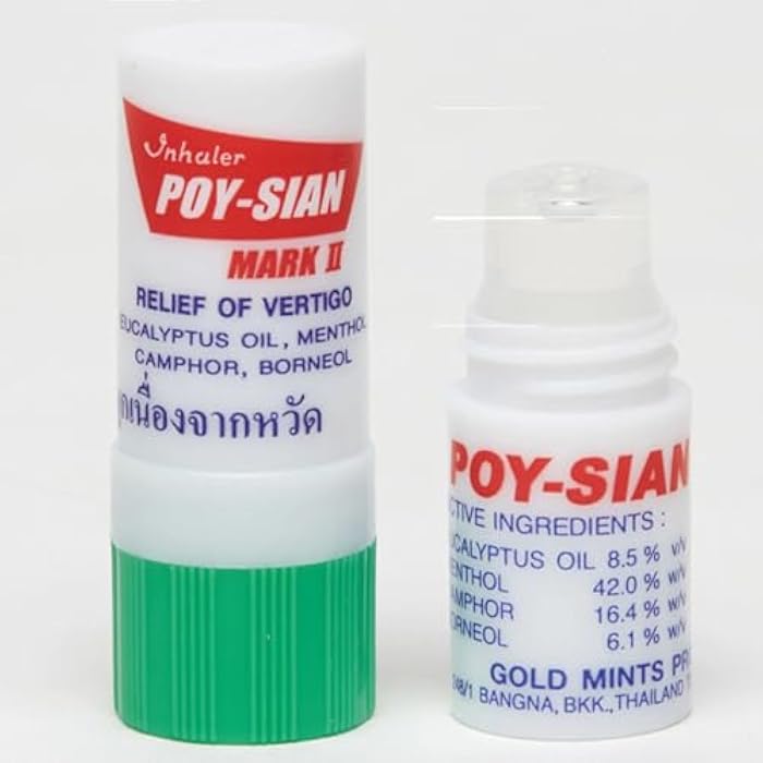 POY SIAN POY-SIAN Mark II Menthol Aromatherapy Nasal Inhaler, Natural Herbal Remedy with Cooling Essential Oils Poysian (Pack of 3) - Image 5