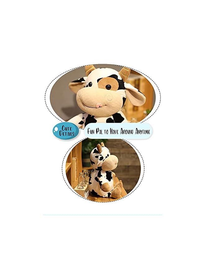 The Bros cow plush toy,16 inch stuffed animal throw plushie pillow doll,soft fluffy friend hugging cushion-present for every age and occasion - Image 2