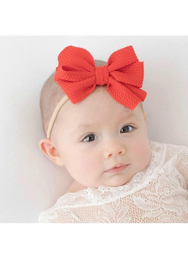Cinaci Cinaci 30 Pack Super Stretchy Nylon Headbands with Big Bow Hair Accessories for Baby Girls Infants Toddlers Kids Teens  - Image 3