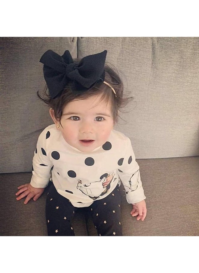 Cinaci Cinaci 30 Pack Super Stretchy Nylon Headbands with Big Bow Hair Accessories for Baby Girls Infants Toddlers Kids Teens  - Image 4