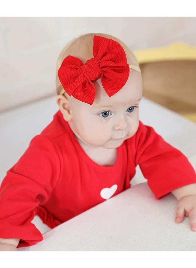 Cinaci Cinaci 30 Pack Super Stretchy Nylon Headbands with Big Bow Hair Accessories for Baby Girls Infants Toddlers Kids Teens  - Image 2