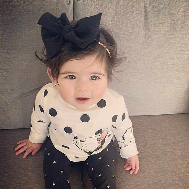 Cinaci 30 Pack Super Stretchy Nylon Headbands with Big Bow Hair Accessories for Baby Girls Infants Toddlers Kids Teens - Image 4