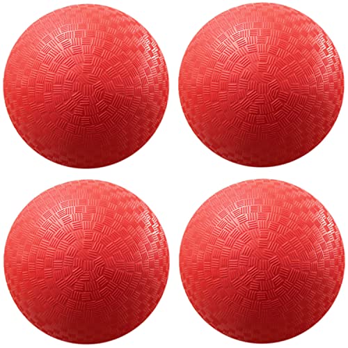 AppleRound 8.5-inch Dodgeball Playground Balls, Pack of 4 Balls with 1 Pump, Official Size for Dodge Ball, Handball, Camps and Schools (Red) - Image 5