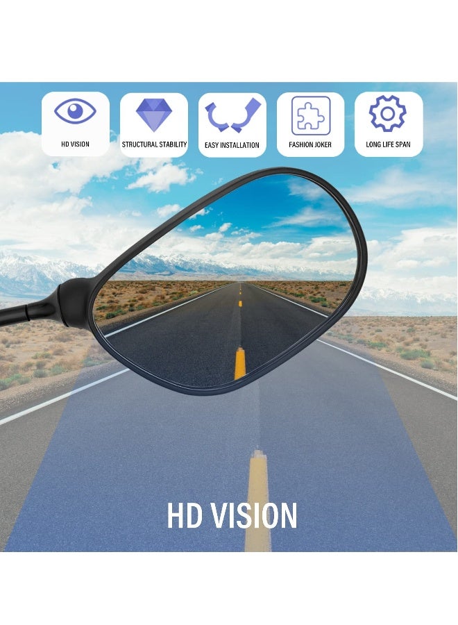 ATV Motorcycle Rear View Mirror 360 Degrees Ball Type Side Rearview Mirror Motorcycle Mirror for Motocycle Scooter Moped Sportsman Dirt Bike Cruiser 1 Pair - Image 3