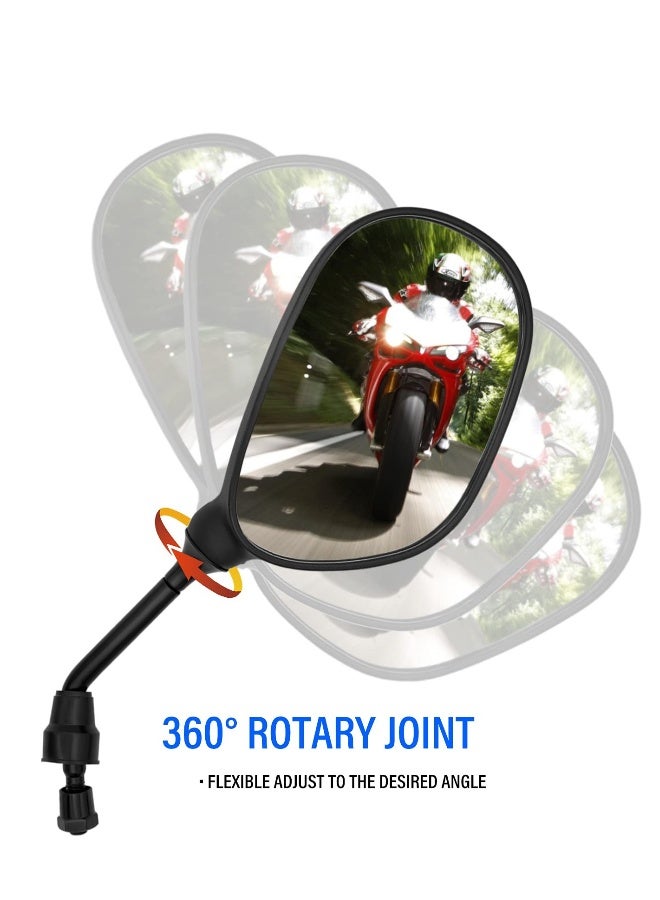 ATV Motorcycle Rear View Mirror 360 Degrees Ball Type Side Rearview Mirror Motorcycle Mirror for Motocycle Scooter Moped Sportsman Dirt Bike Cruiser 1 Pair - Image 4