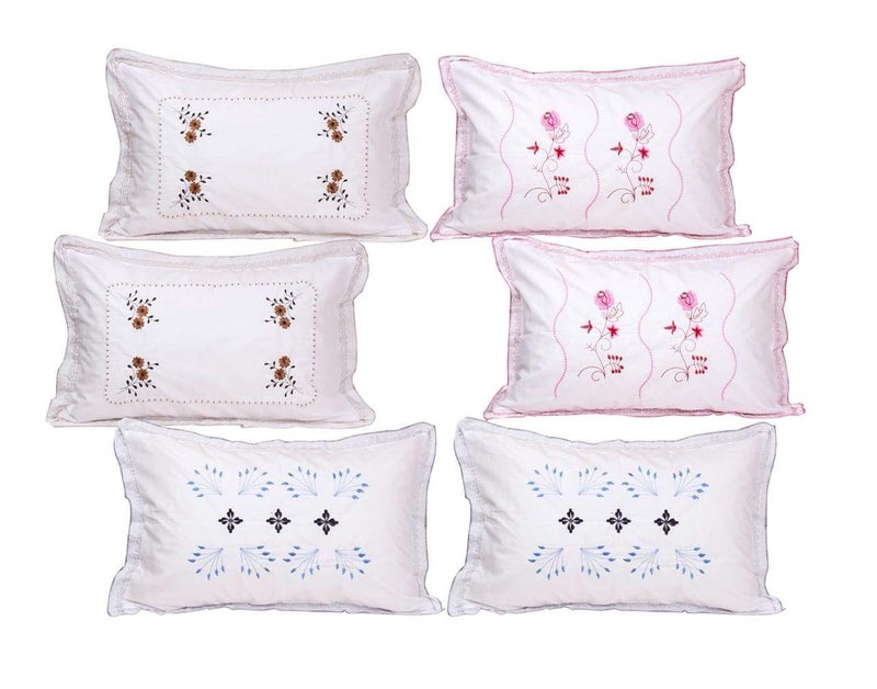 HSR Collection Cotton Pillow Cover - 18"x28", Set of 12, White - Image 2