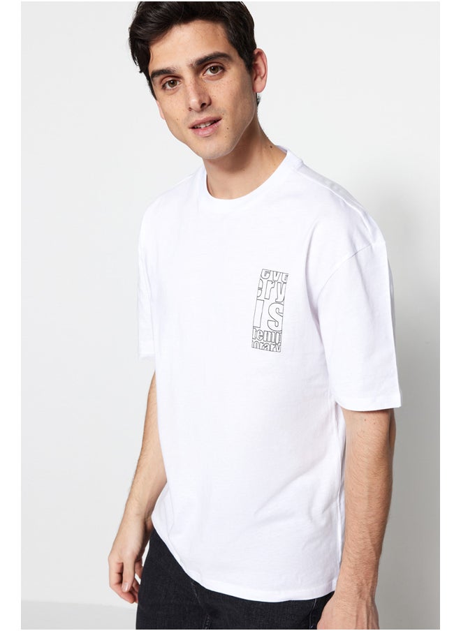 trendyol - Man T-Shirt White - Image 1