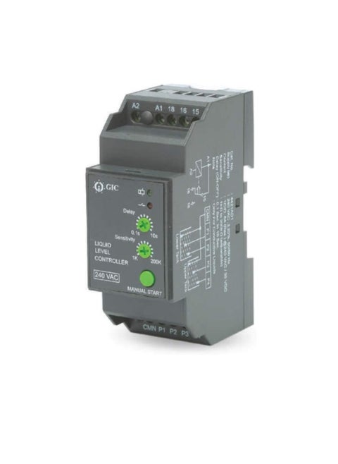GIC Liquid level Controller, Control Water Level of Tank and Protects Submersible Pumps Against Dry Running And Prevents Overfilling, Stainless Steel Sensor Probe (Controller (4421AD1))