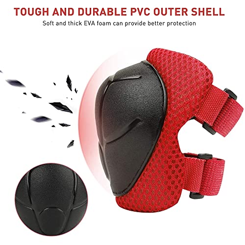 FABSPORTS Knee & Elbow Pads/Guards for 6 Years & Above Protective Gear Set for Roller Skates, Cycling, BMX Bike, Skateboard, Scooter Riding for Outdoor Sports - Image 3