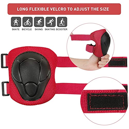 FABSPORTS Knee & Elbow Pads/Guards for 6 Years & Above Protective Gear Set for Roller Skates, Cycling, BMX Bike, Skateboard, Scooter Riding for Outdoor Sports - Image 4